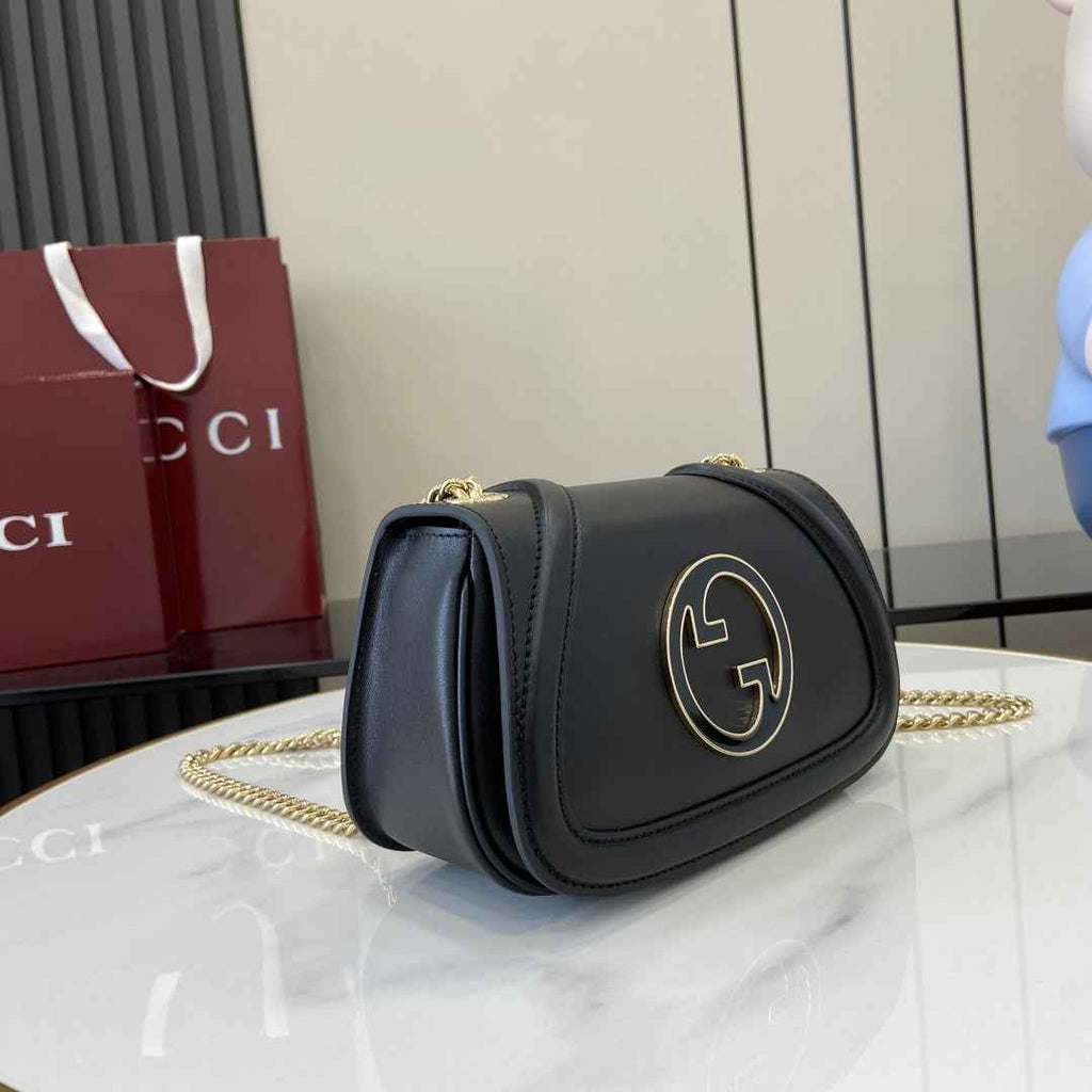 Gucci Blondie mini shoulder bag in black leather ‎815711