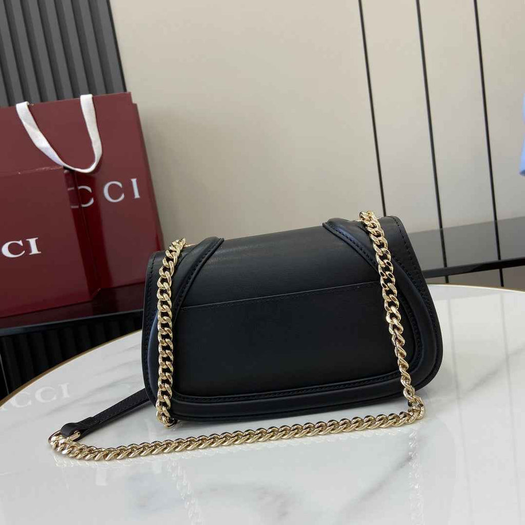 Gucci Blondie mini shoulder bag in black leather ‎815711