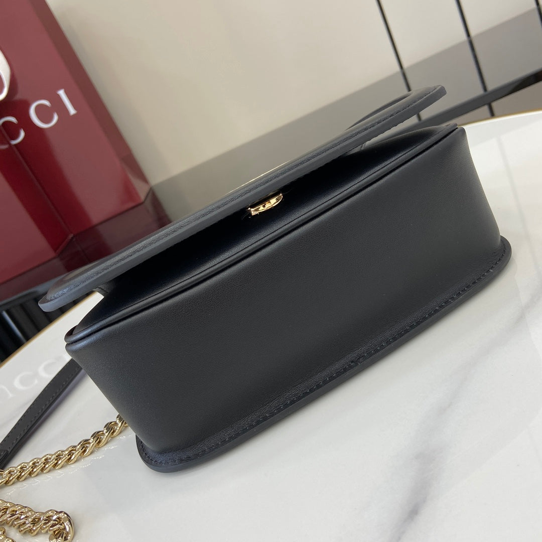 Gucci Blondie mini shoulder bag in black leather ‎815711