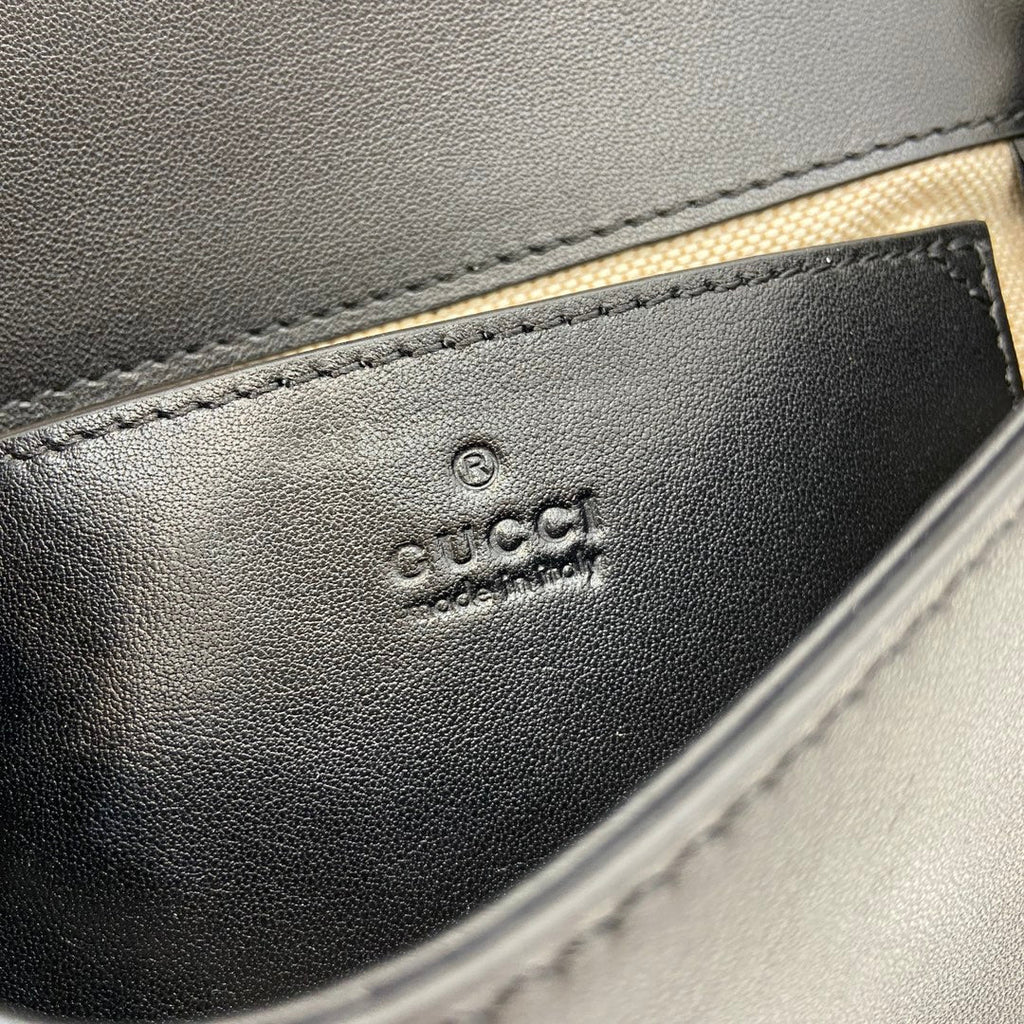 Gucci Blondie mini shoulder bag in black leather ‎815711