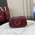 Gucci Blondie mini shoulder bag in red leather ‎815711