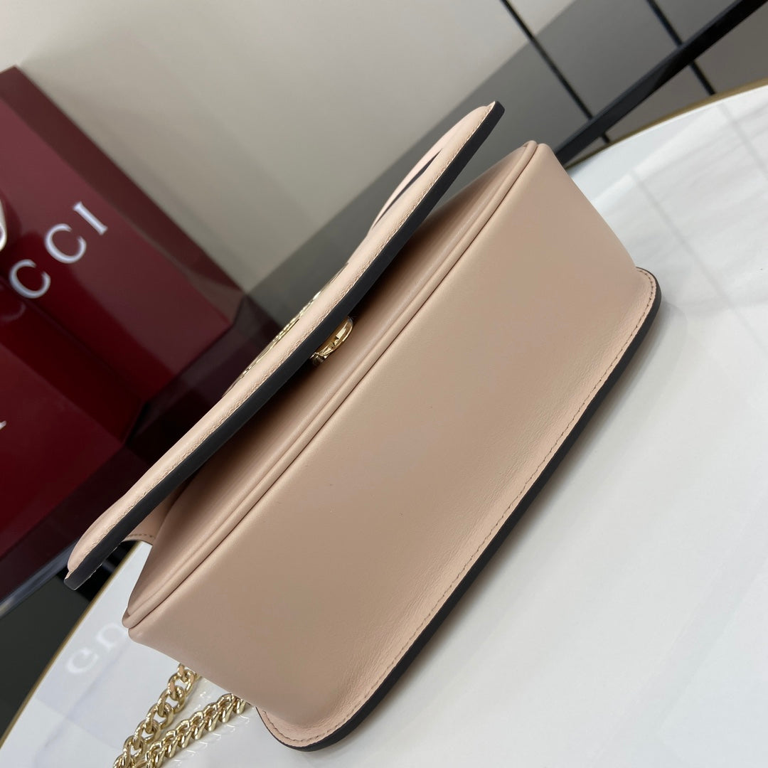 Gucci Blondie mini shoulder bag in light pink leather ‎815711