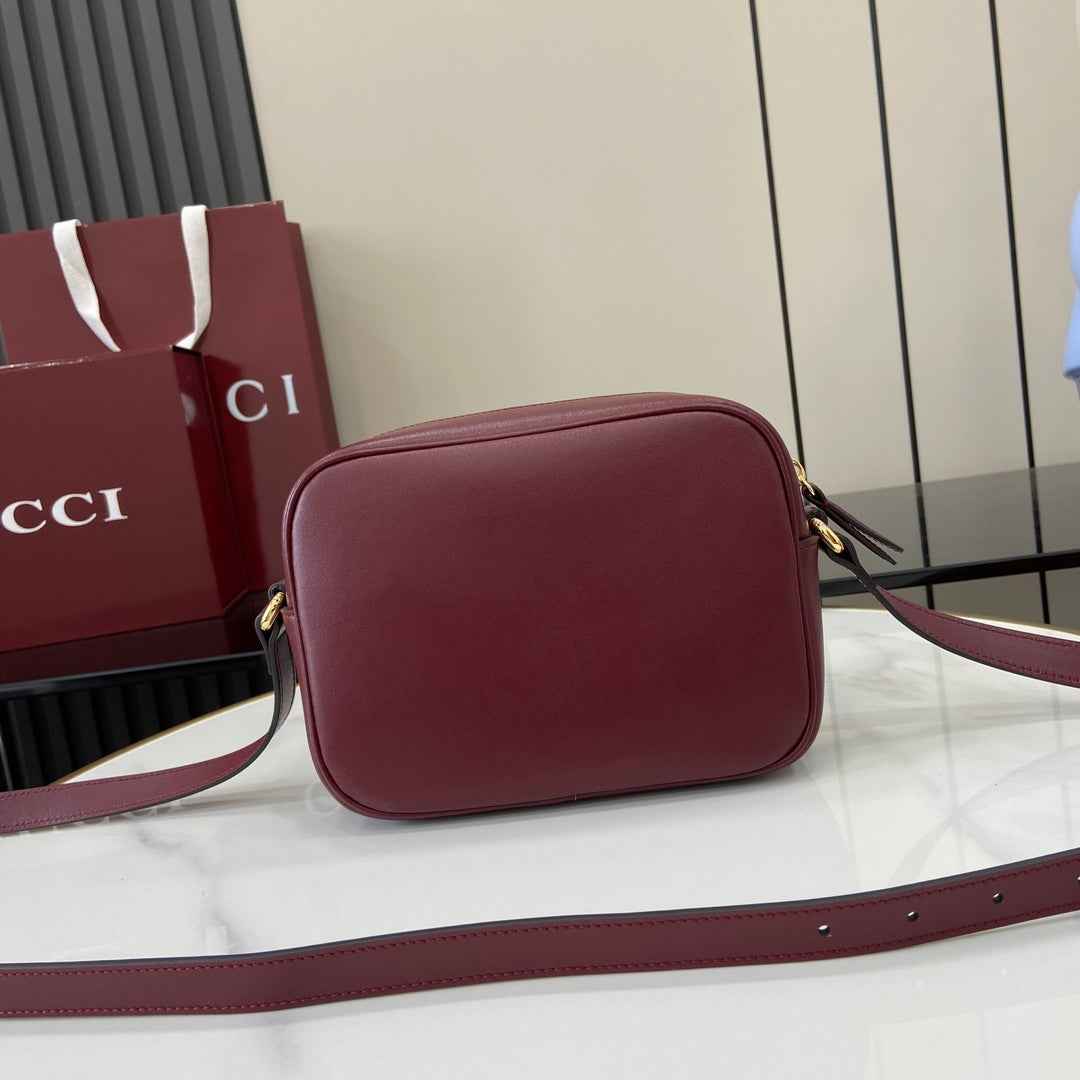 Gucci Blondie mini shoulder bag in red leather 820429