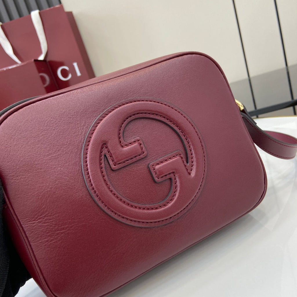 Gucci Blondie mini shoulder bag in red leather 820429