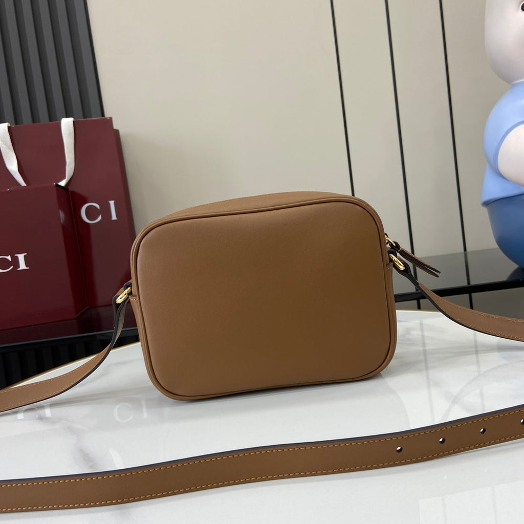 Gucci Blondie mini shoulder bag in brown leather 820429