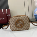 Gucci Blondie mini shoulder bag in dark brown GG canvas 820429