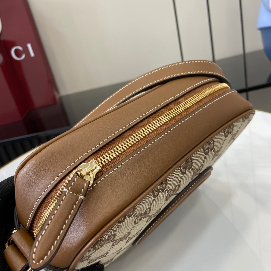 Gucci Blondie mini shoulder bag in dark brown GG canvas 820429