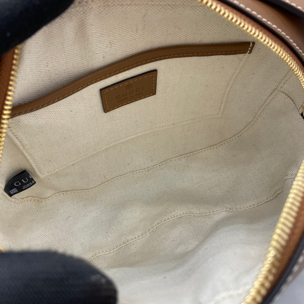 Gucci Blondie mini shoulder bag in dark brown GG canvas 820429
