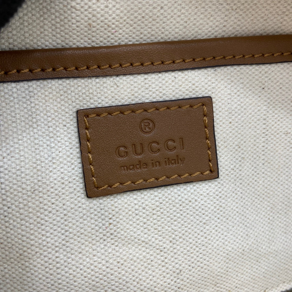 Gucci Blondie mini shoulder bag in dark brown GG canvas 820429