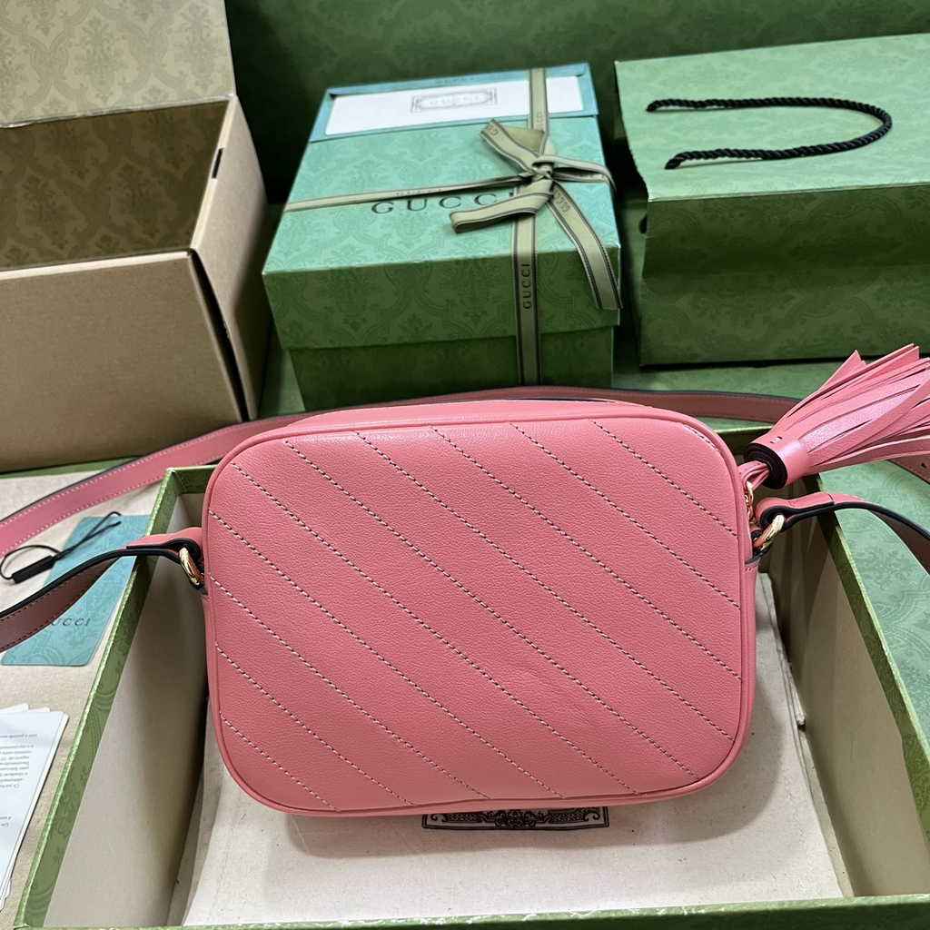 Gucci Blondie small shoulder bag in Pink leather 742360