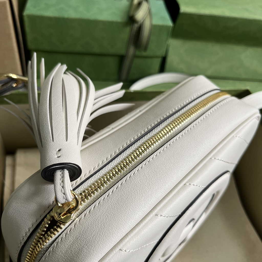 Gucci Blondie small shoulder bag in white leather 742360