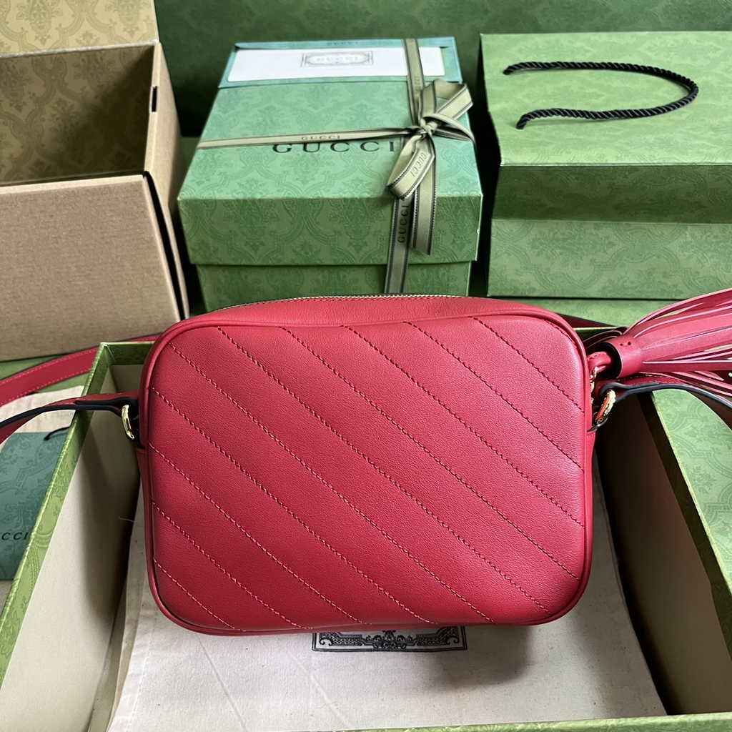Gucci Blondie small shoulder bag in red leather 742360