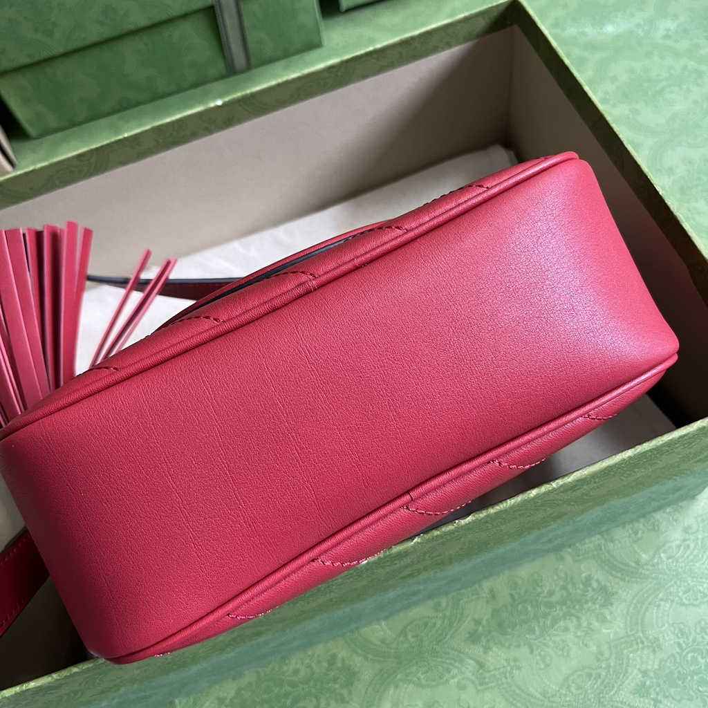 Gucci Blondie small shoulder bag in red leather 742360