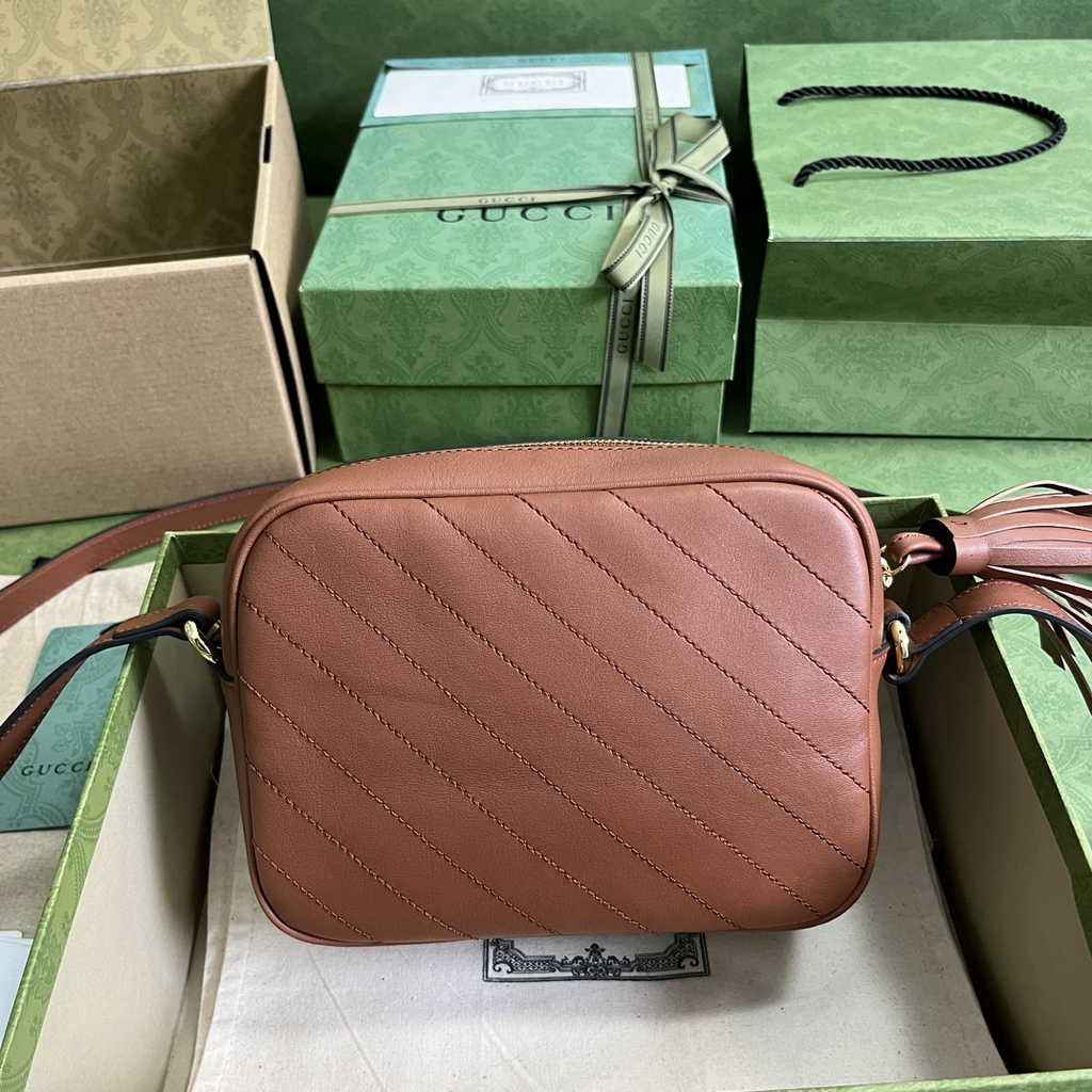 Gucci Blondie small shoulder bag in brown leather 742360