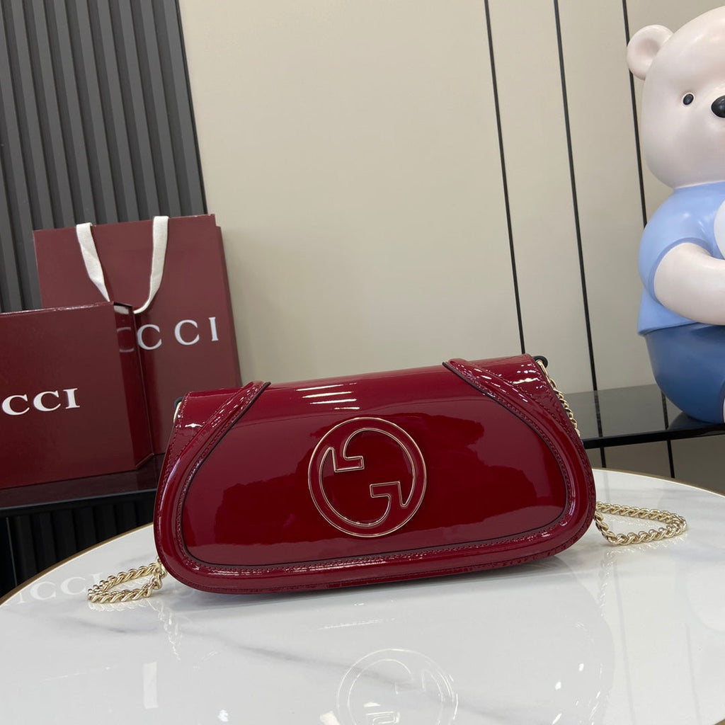 Gucci Blondie small shoulder bag in red leather 814952