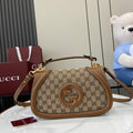 Gucci Blondie small top handle bag in beige GG canvas 815714