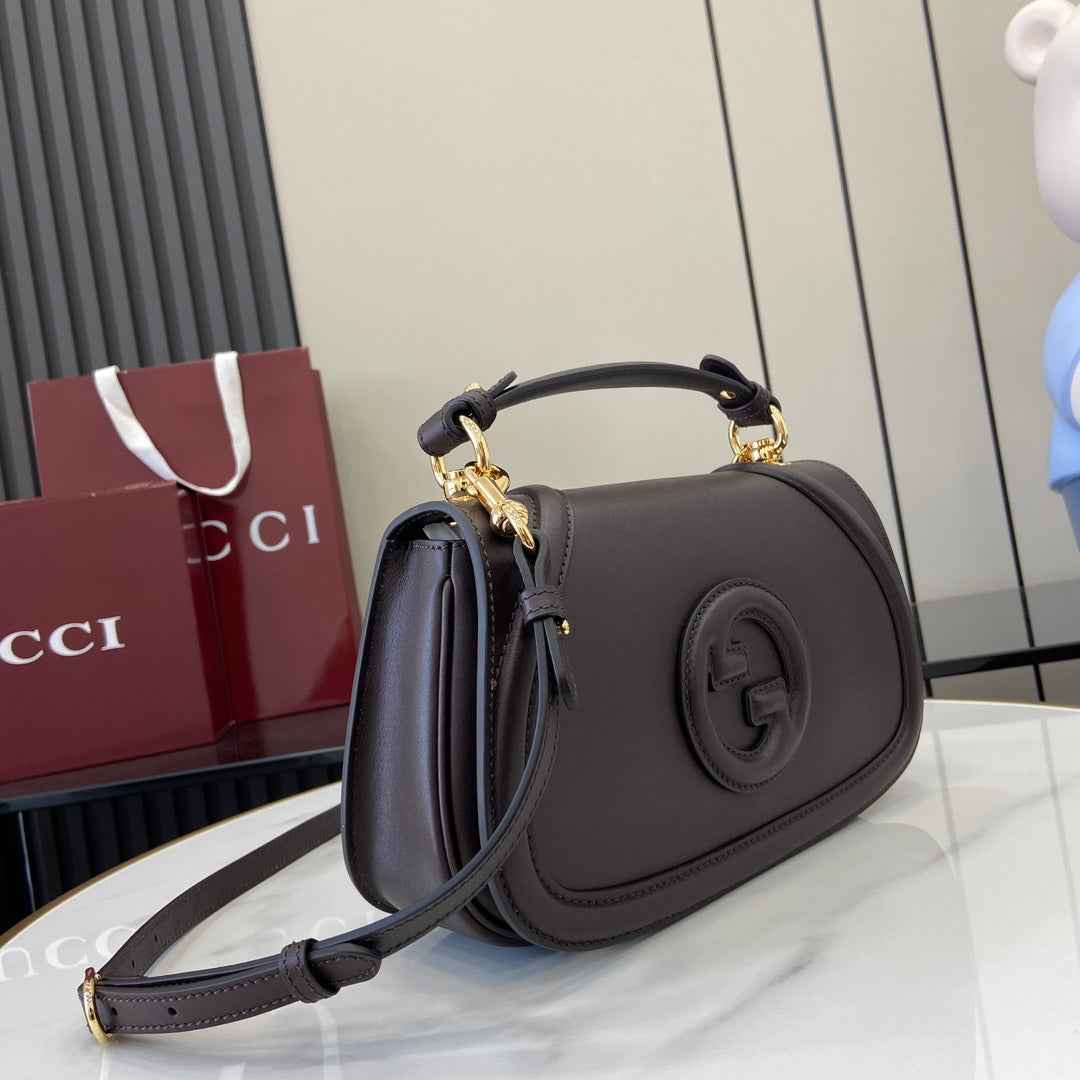 Gucci Blondie small top handle bag in coffee leather 815714