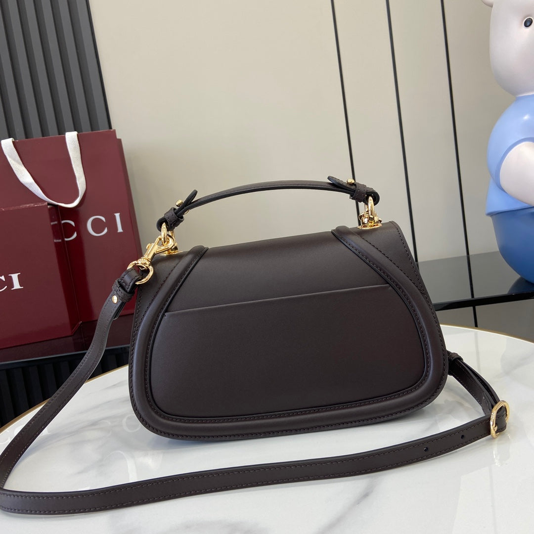 Gucci Blondie small top handle bag in coffee leather 815714
