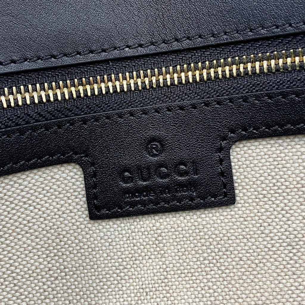 Gucci Blondie small top handle bag in black leather 815714