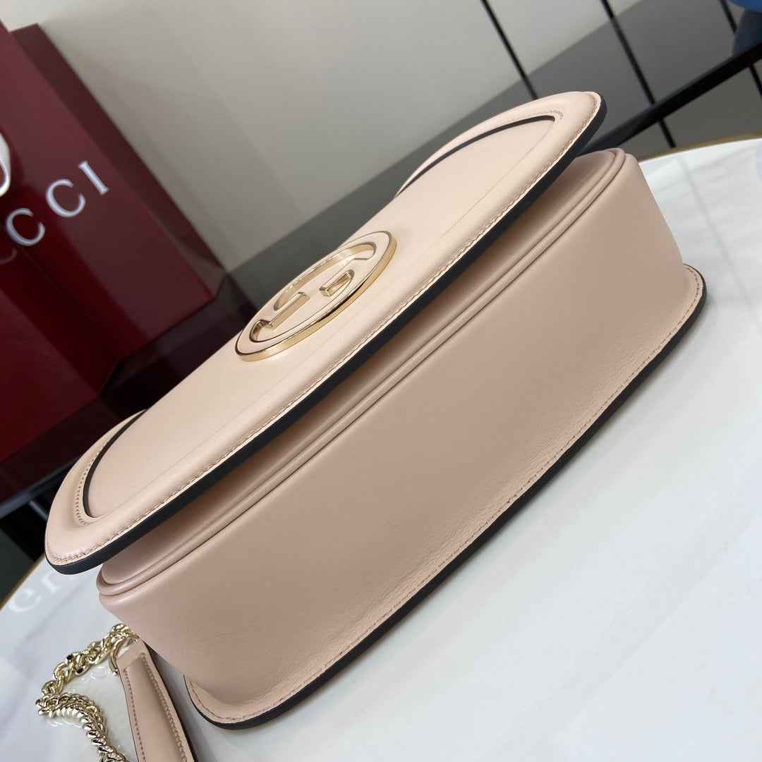 Gucci Blondie small shoulder bag in light pink leather 815715