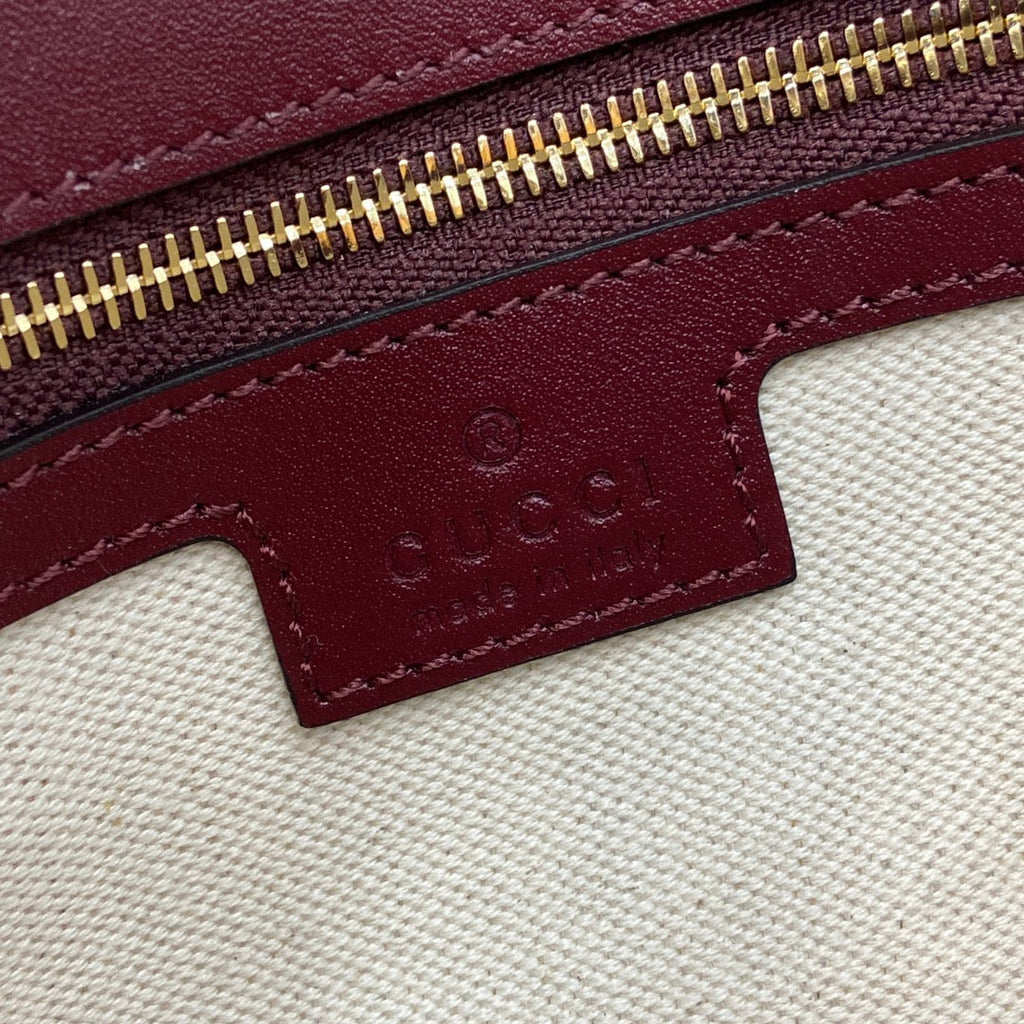 Gucci Blondie small shoulder bag in wine red leather 815715