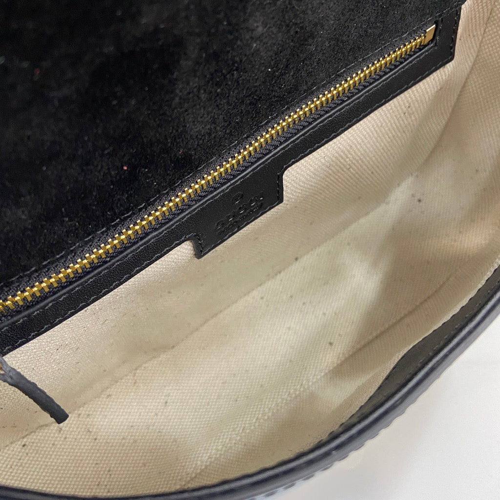 Gucci Blondie small shoulder bag in black patent leather 815715