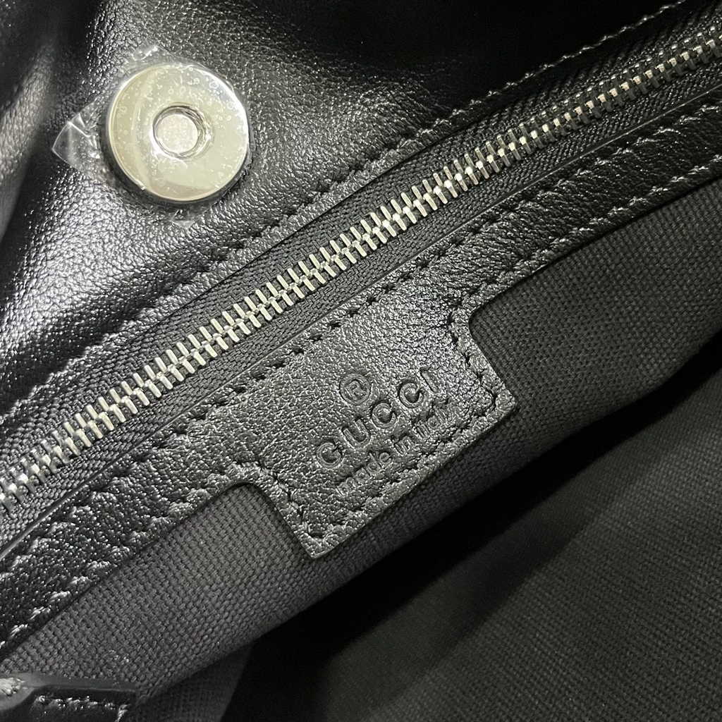 Gucci Blondie small tote bag in Black lamé leather 751518