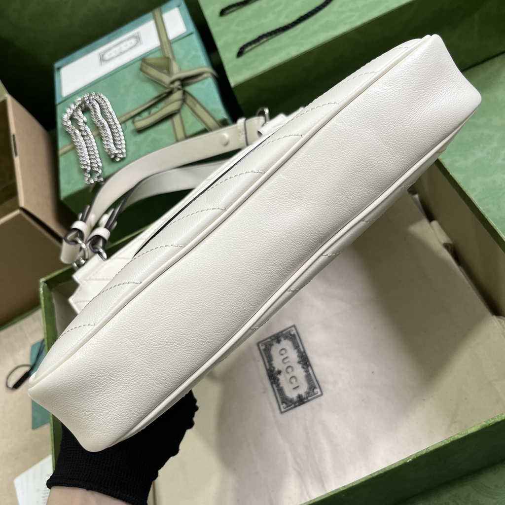 Gucci Blondie small tote bag in Beige lamé leather 751518
