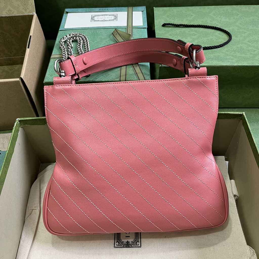 Gucci Blondie small tote bag in Pink lamé leather 751518