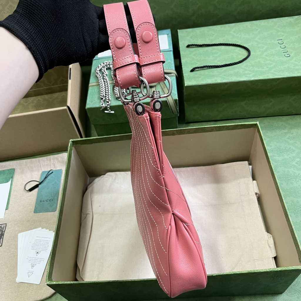 Gucci Blondie small tote bag in Pink lamé leather 751518