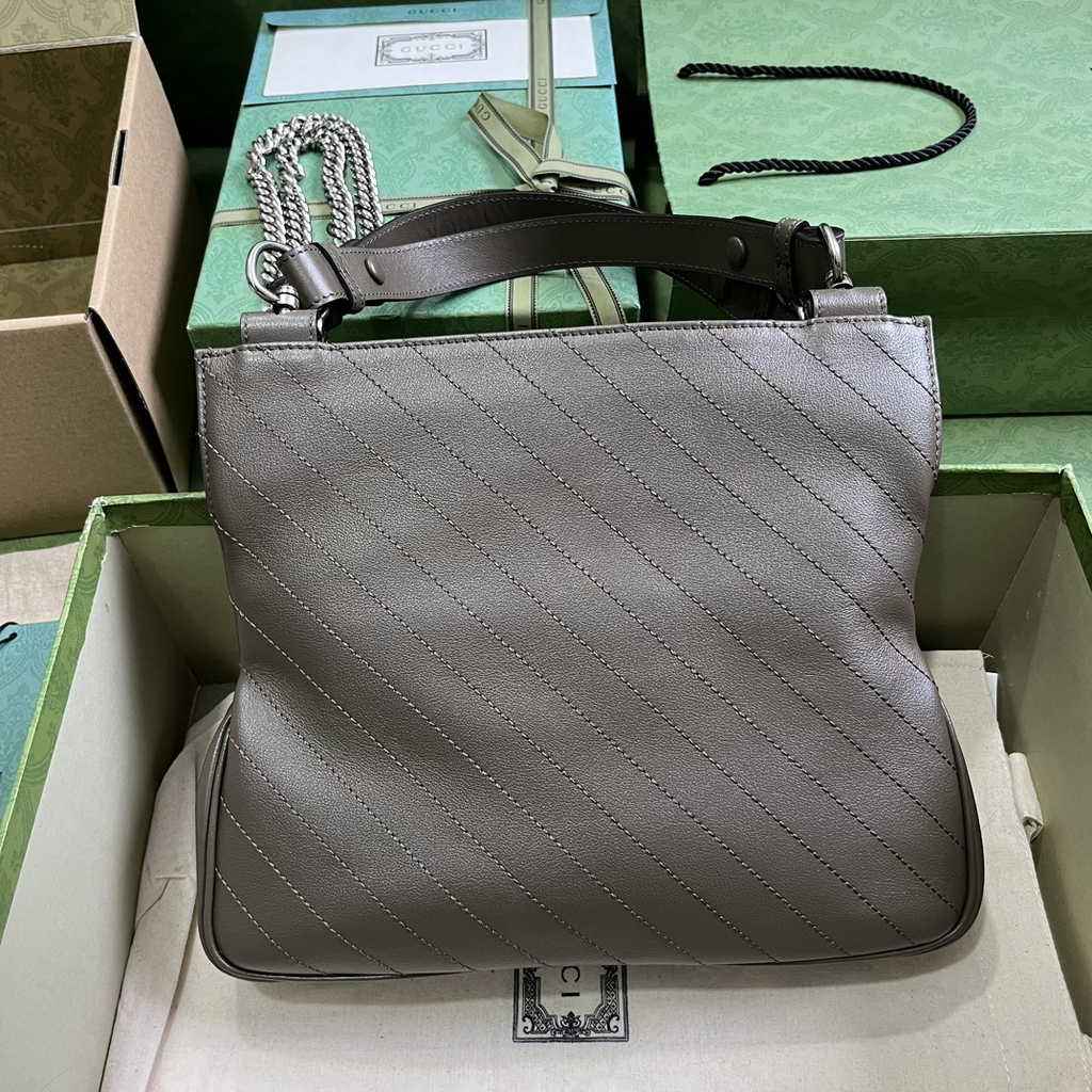 Gucci Blondie small tote bag in Brown lamé leather 751518