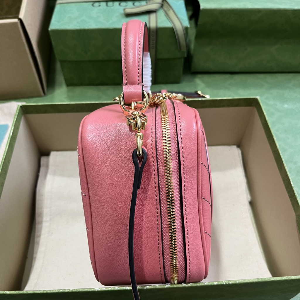 Gucci Blondie top handle bag in pink leather ‎744434