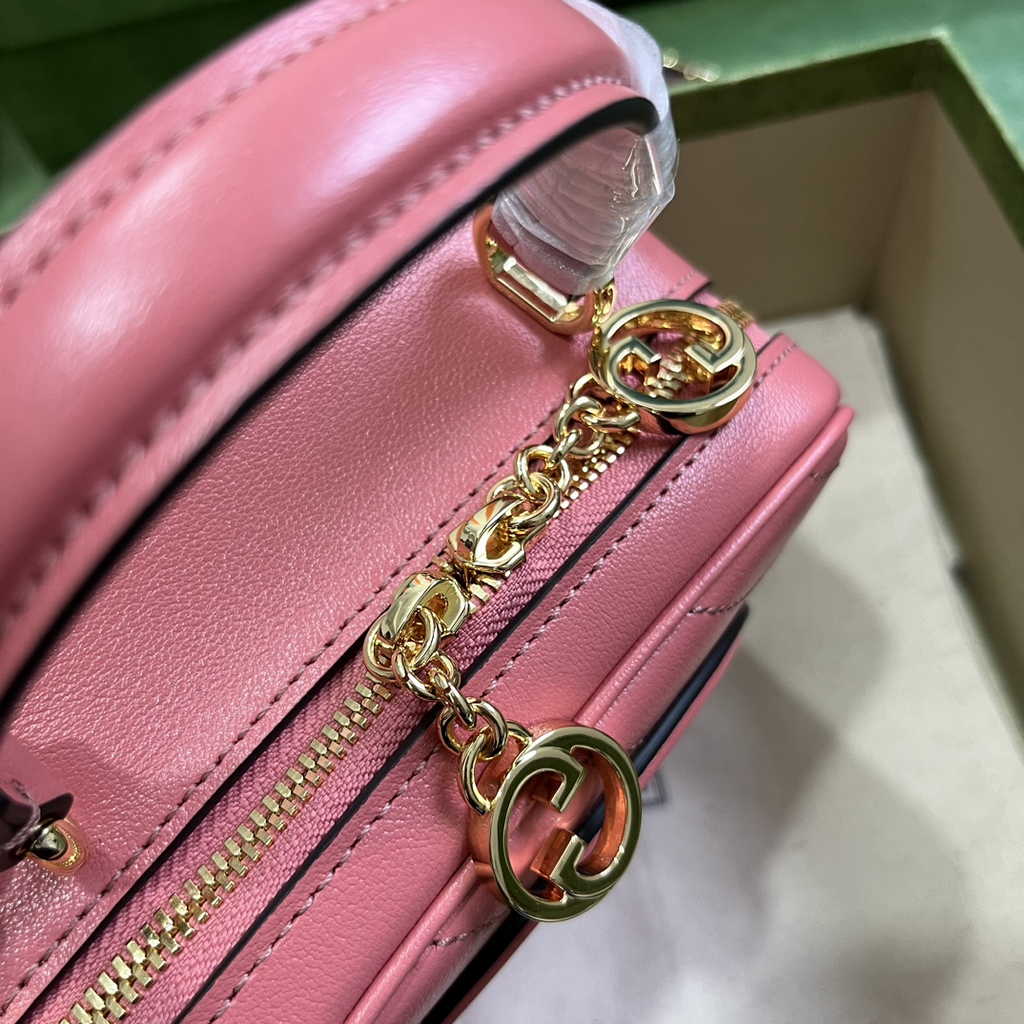Gucci Blondie top handle bag in pink leather ‎744434