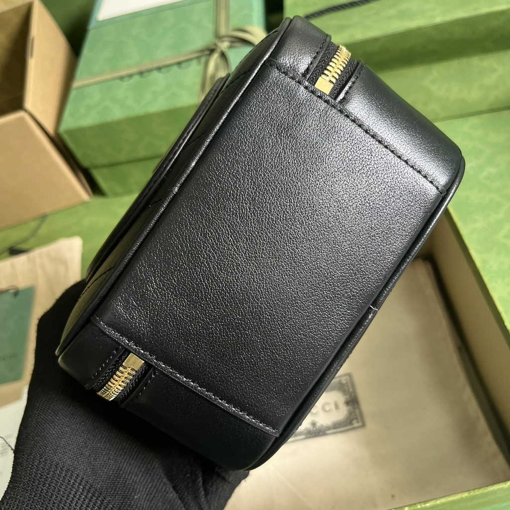 Gucci Blondie top handle bag in black leather ‎744434