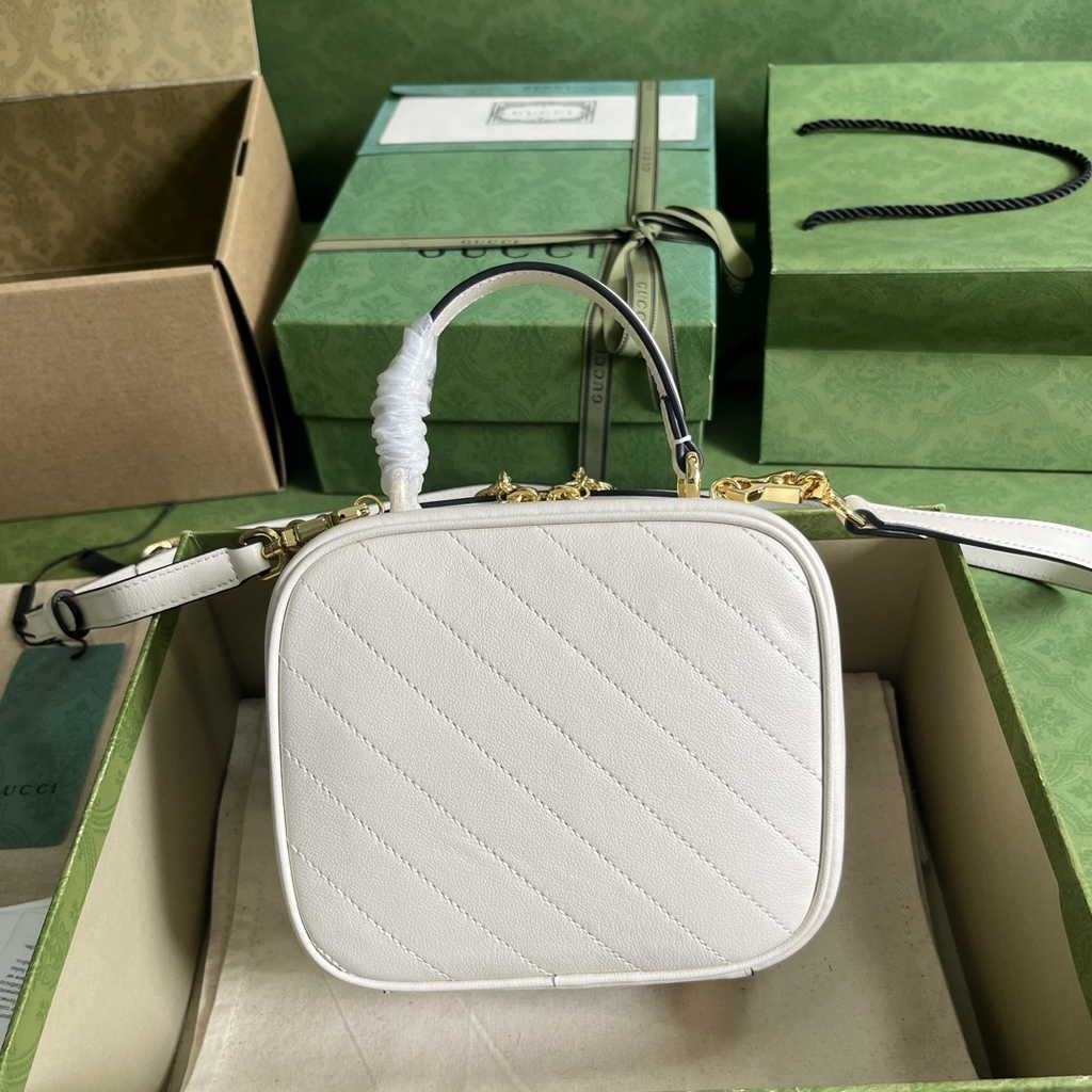 Gucci Blondie top handle bag in beige leather ‎744434