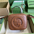 Gucci Blondie top handle bag in brown leather ‎744434