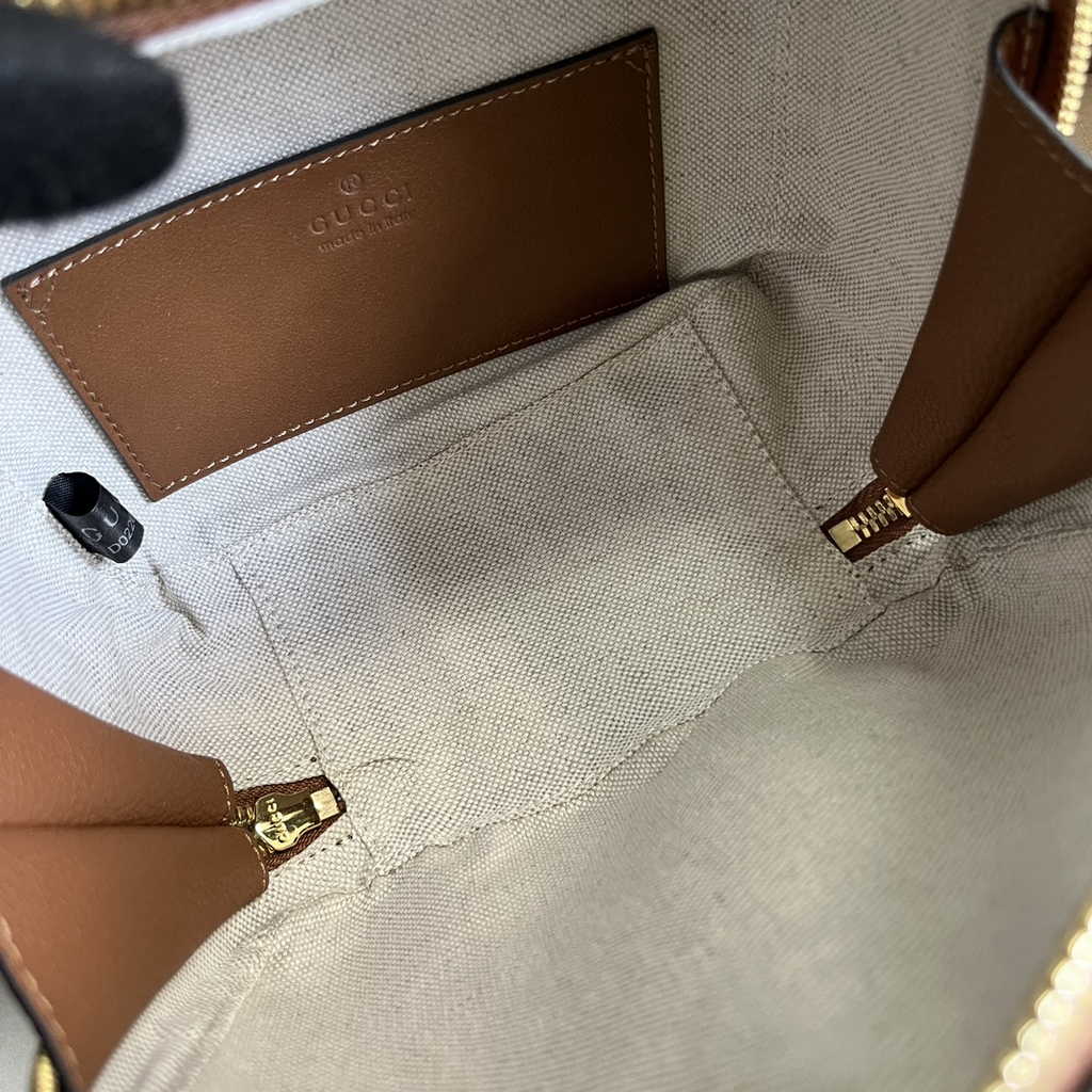 Gucci Blondie top handle bag in brown leather ‎744434