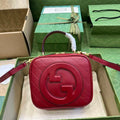 Gucci Blondie top handle bag in red leather ‎744434