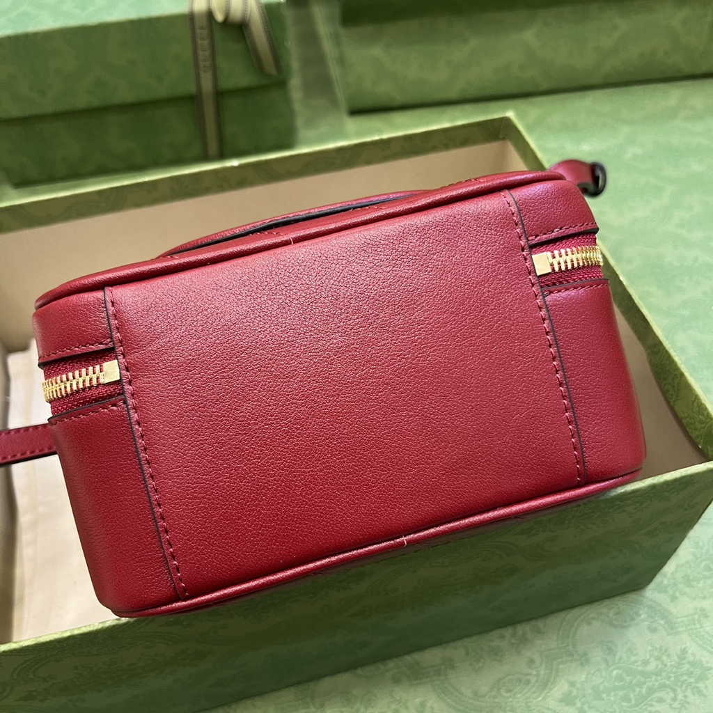 Gucci Blondie top handle bag in red leather ‎744434