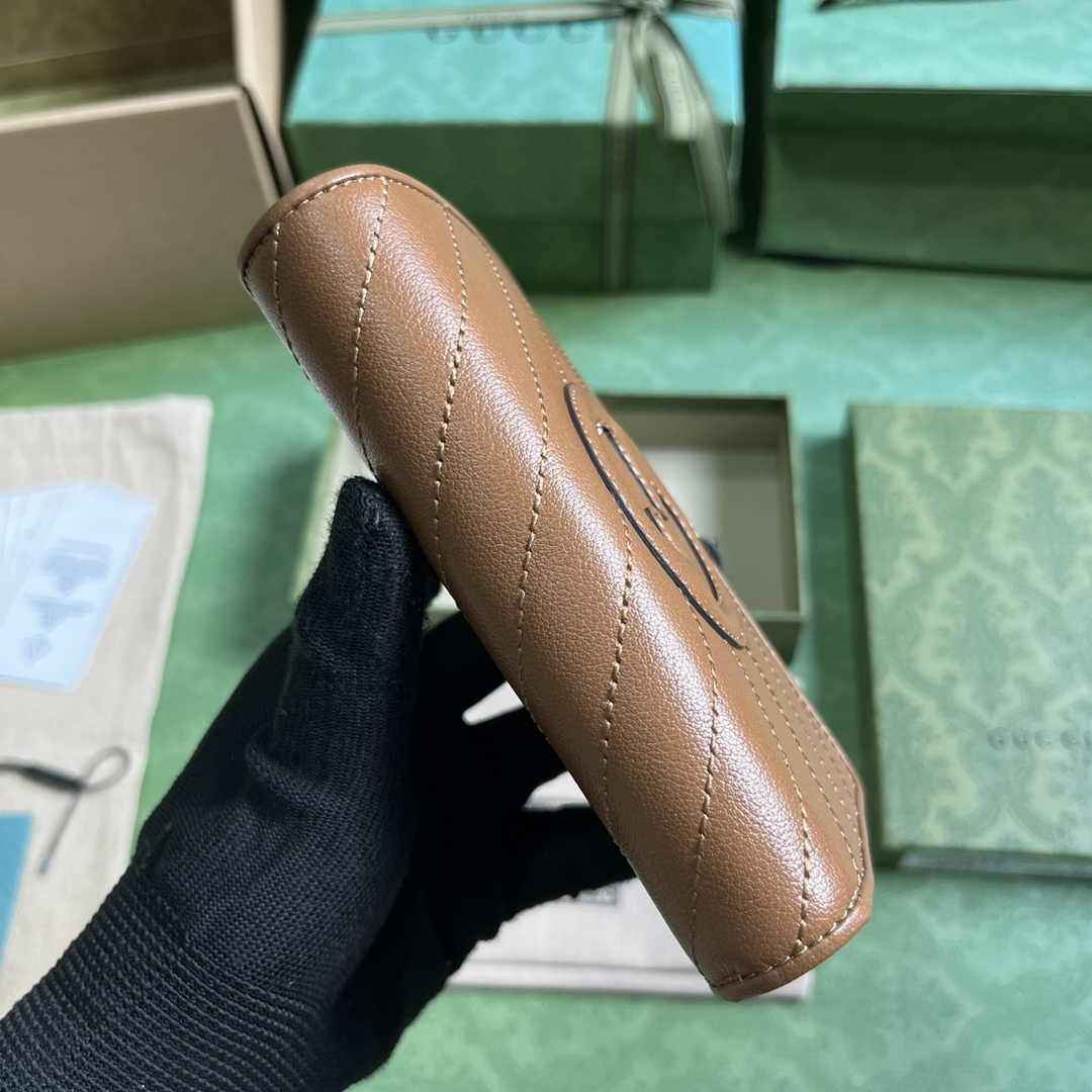 Gucci Blondie wallet 760336 in Brown leather