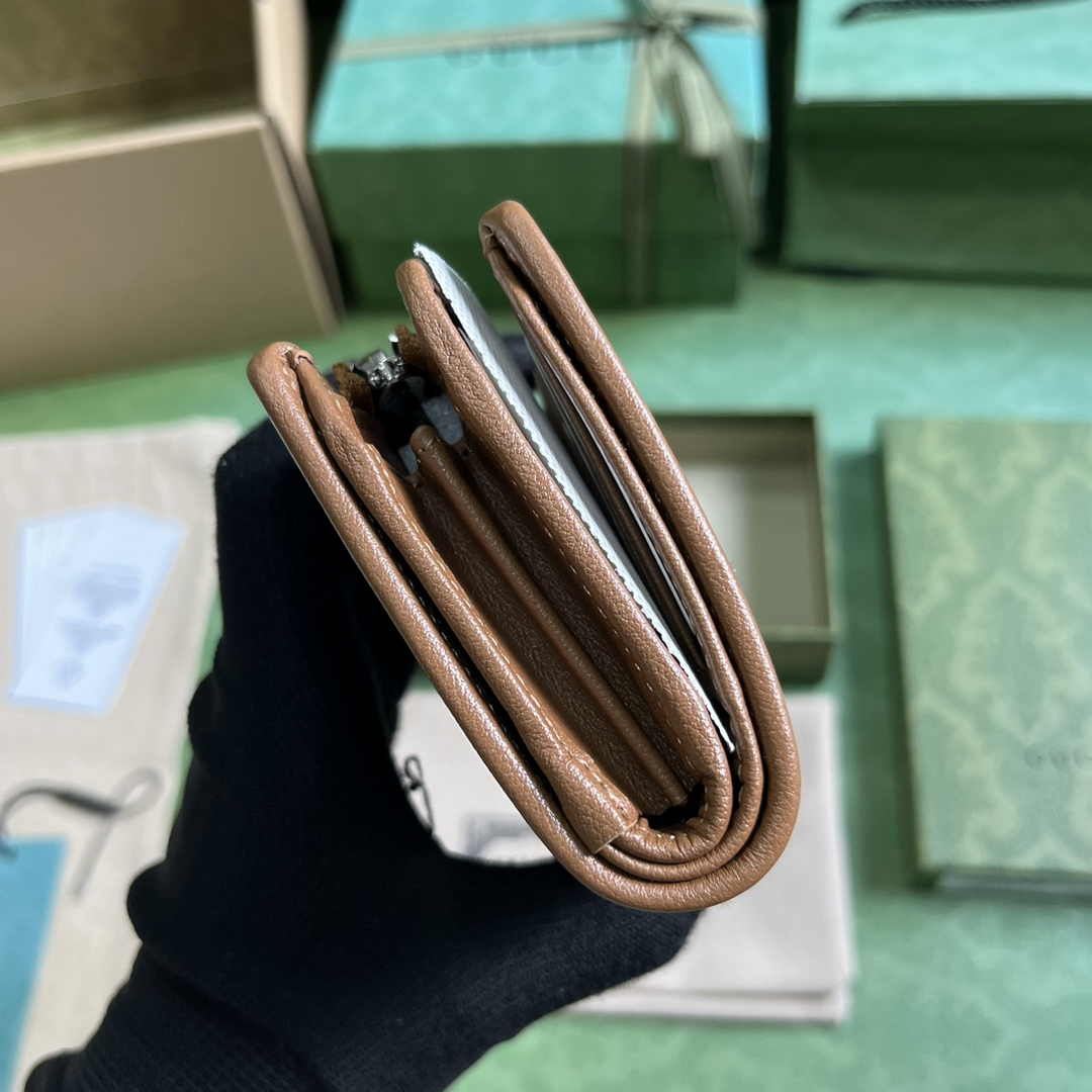 Gucci Blondie wallet 760336 in Brown leather