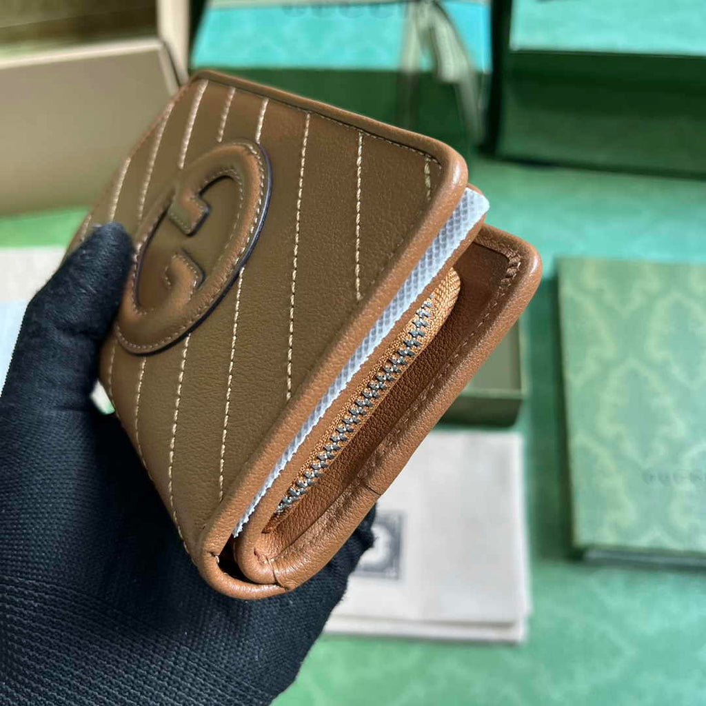 Gucci Blondie wallet 760336 in Brown leather