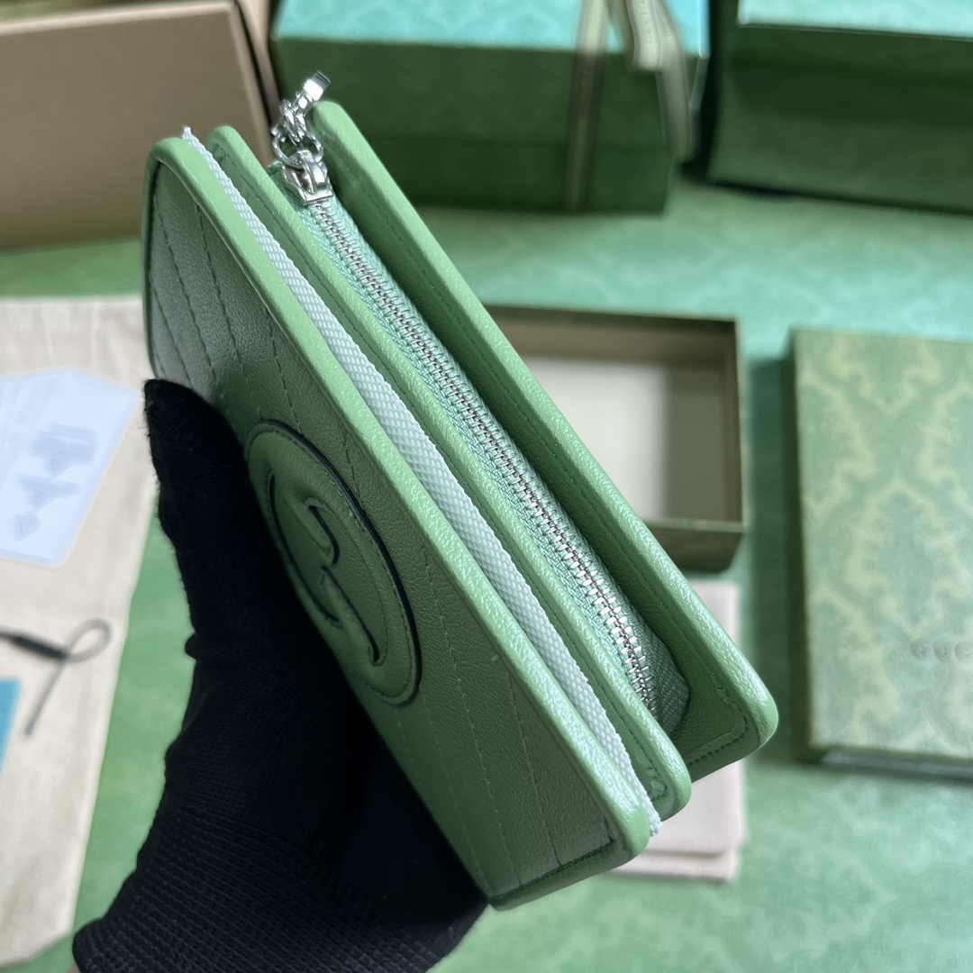 Gucci Blondie wallet 760336 in green leather