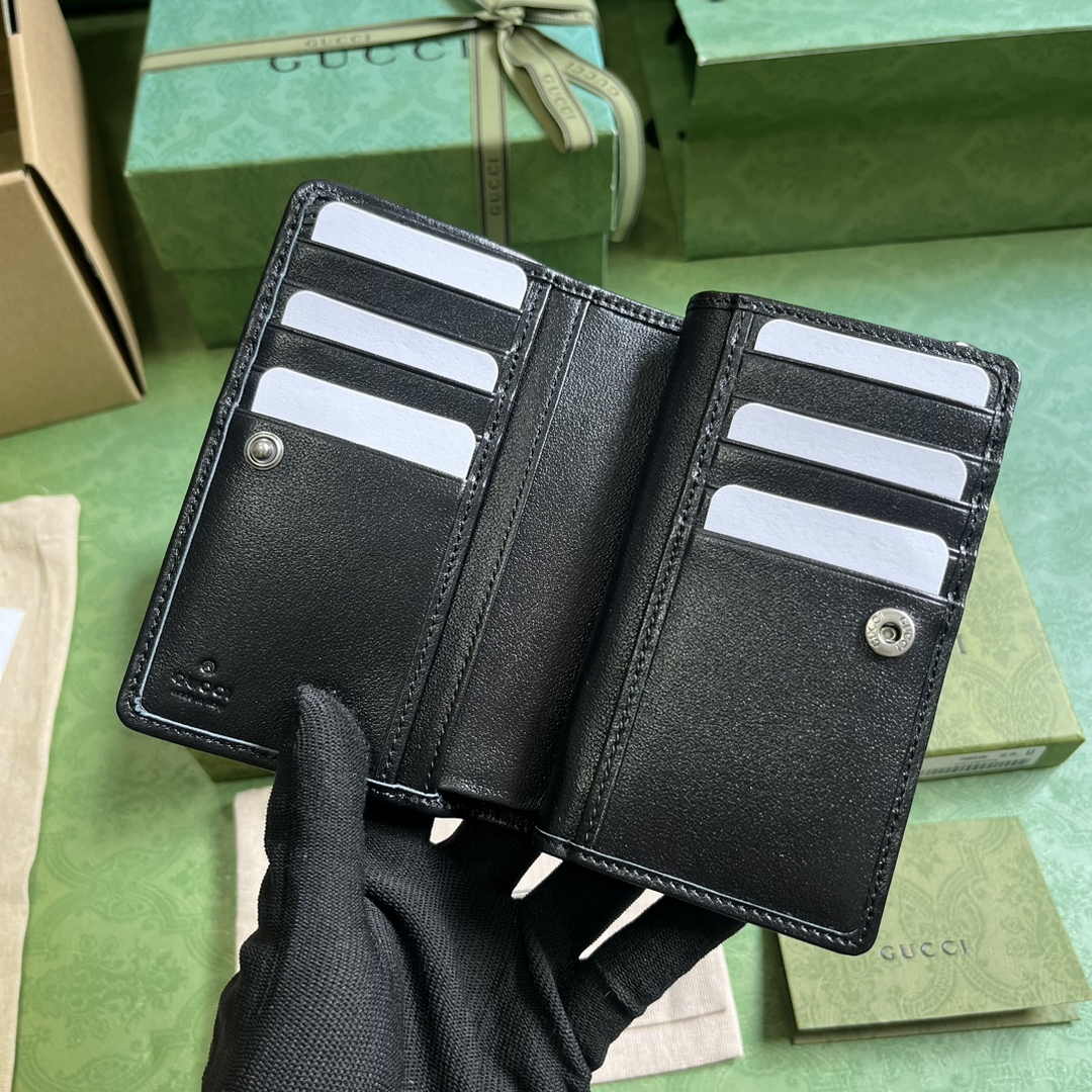 Gucci Blondie wallet 760336 in black leather