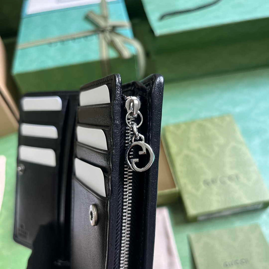 Gucci Blondie wallet 760336 in black leather