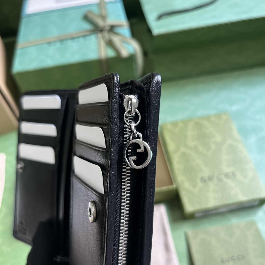 Gucci Blondie wallet 760336 in black leather