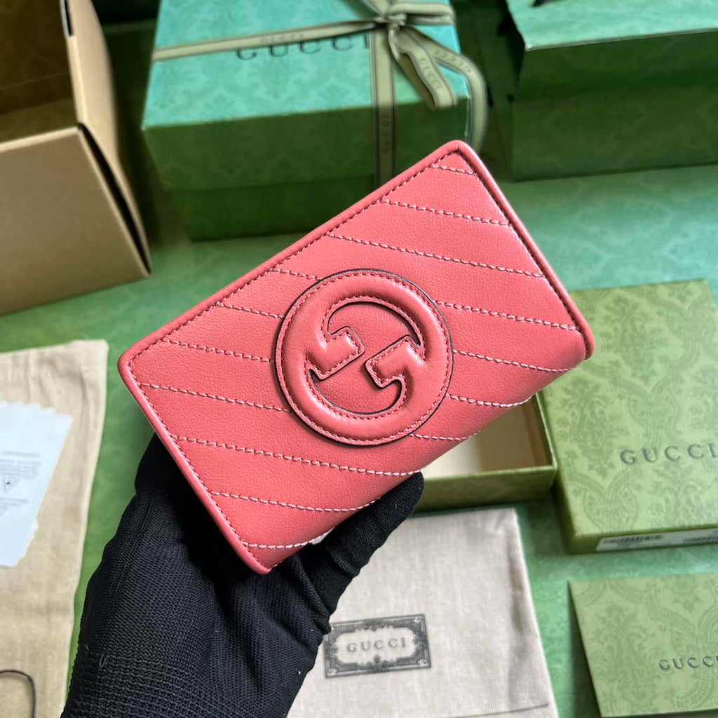 Gucci Blondie wallet 760336 in Pink leather