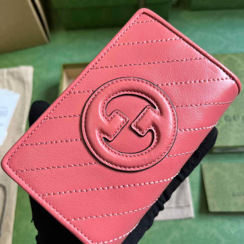 Gucci Blondie wallet 760336 in Pink leather