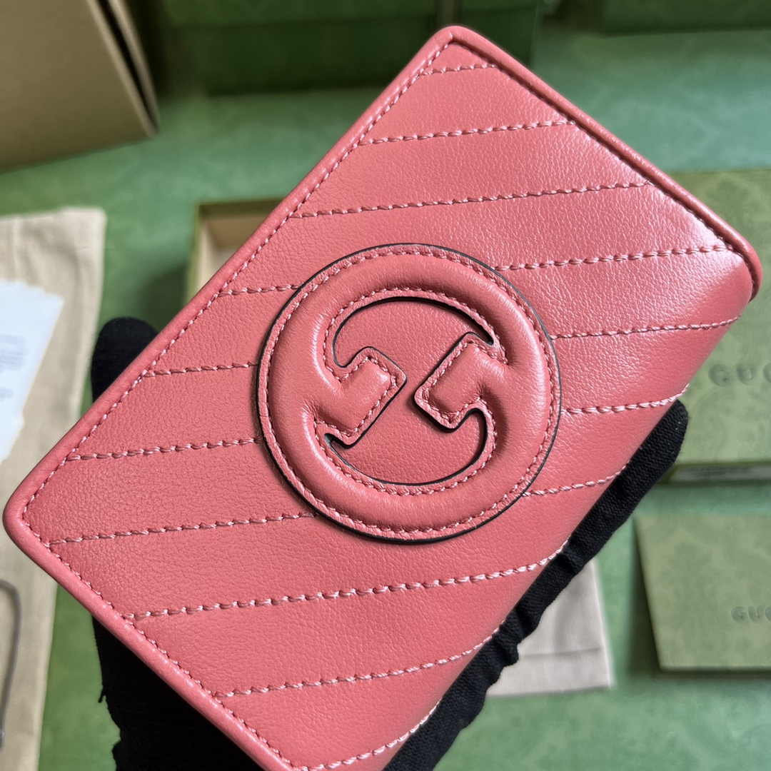 Gucci Blondie wallet 760336 in Pink leather