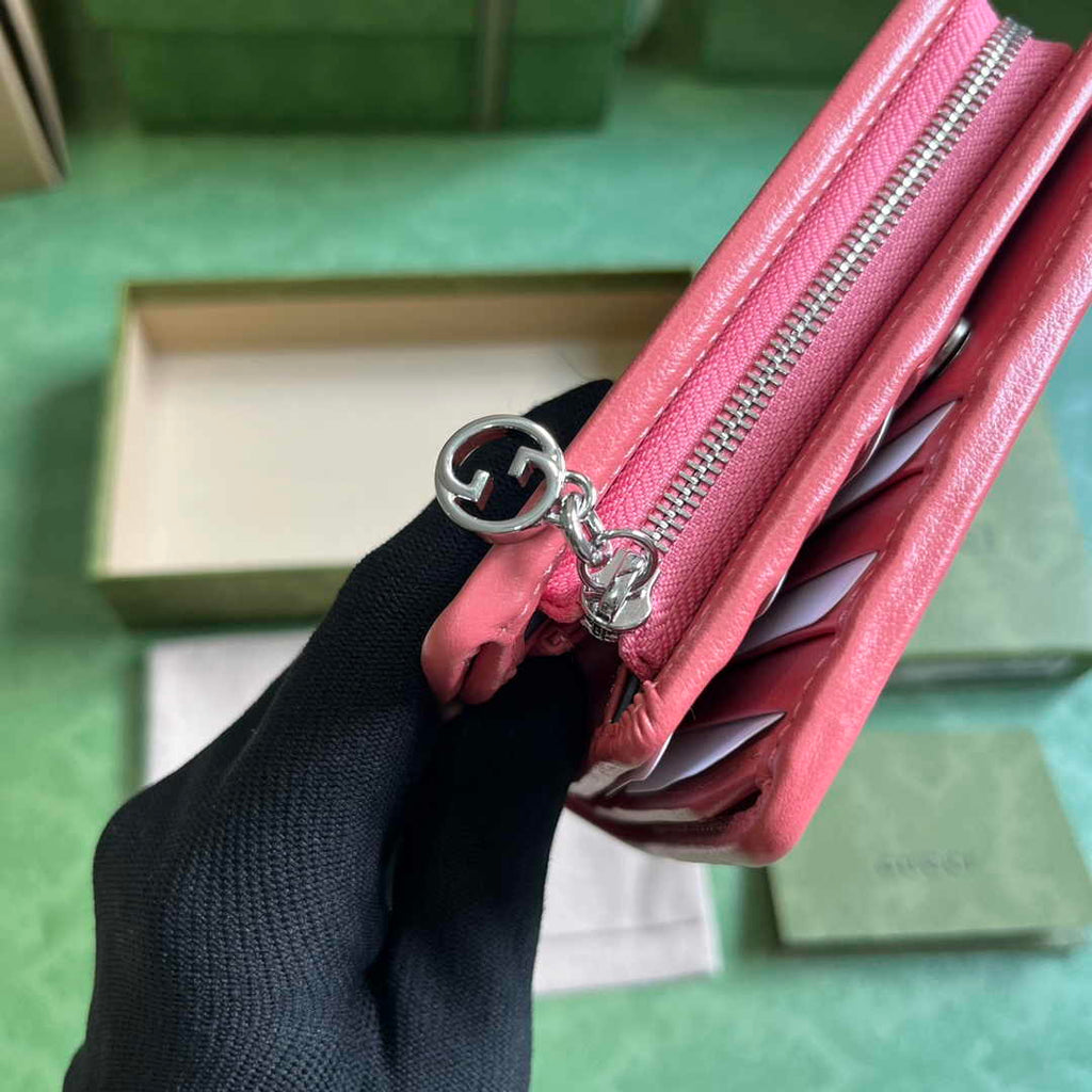 Gucci Blondie wallet 760336 in Pink leather